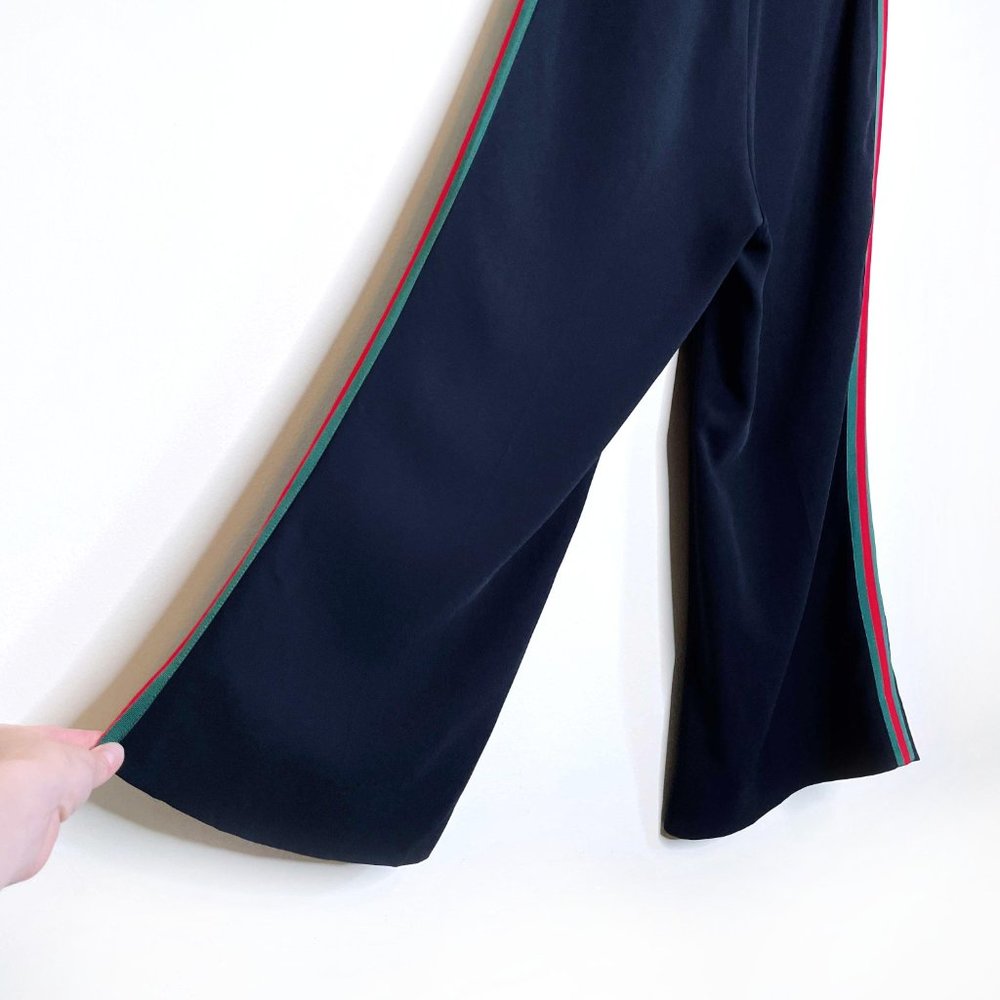⚡️SOLD⚡️ gucci black high rise web-striped bootcut pants - size 38 - Picture 7 of 8
